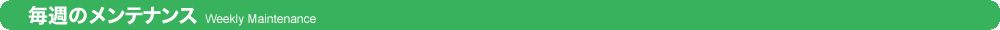 毎週のメンテナンス